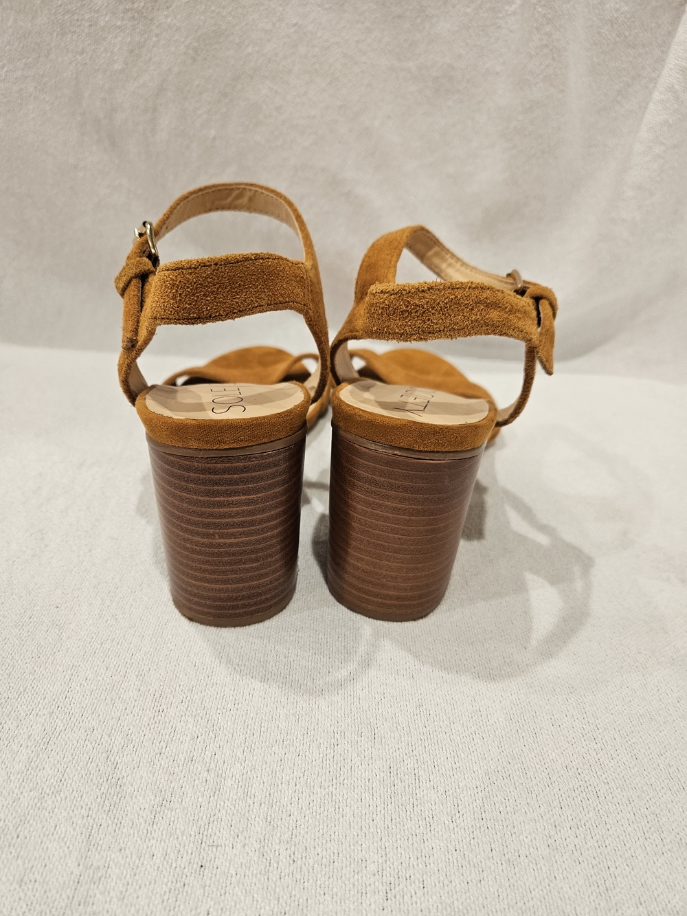 Sole Society Women’s Chestnut Tan Suede Ankle Strap Sandals 8 - Picture 3 of 7